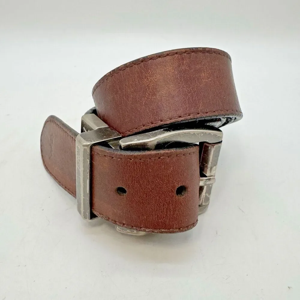 Levi Strauss & Co. Original Riveted Men's 34 Reversible Leather Belt Black Brown